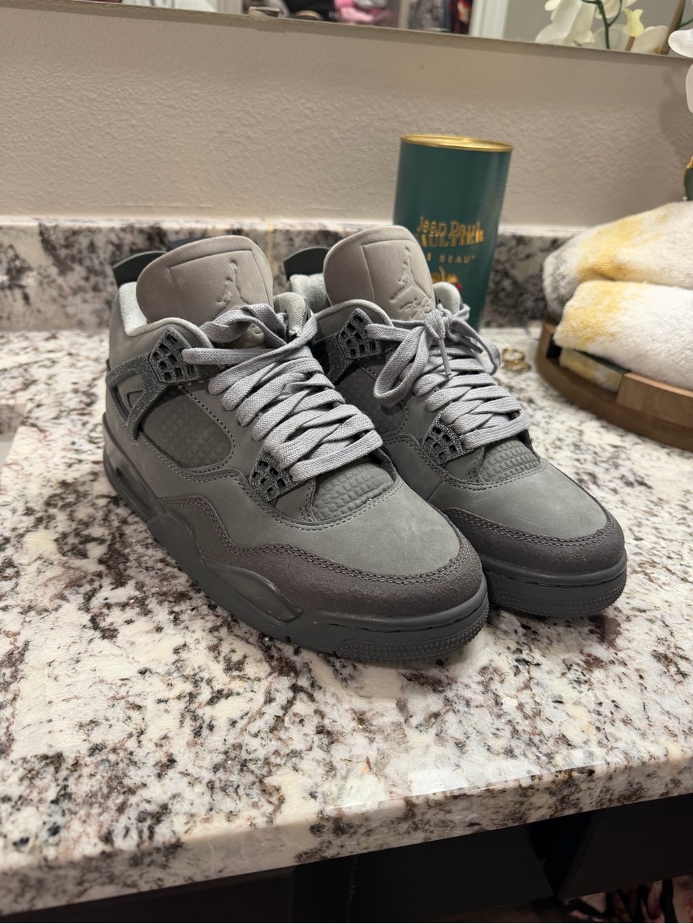 Jordan Men’s Grey Suede Retro Sneakers